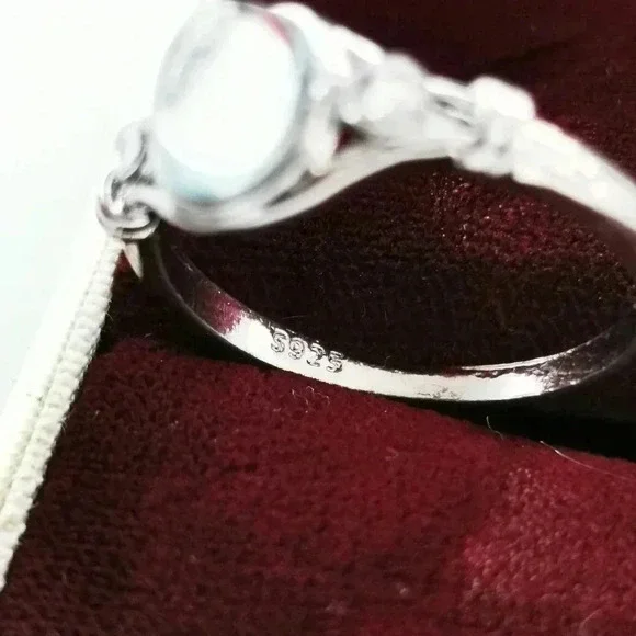 925 Blue  stone ring - Picture 2 of 2